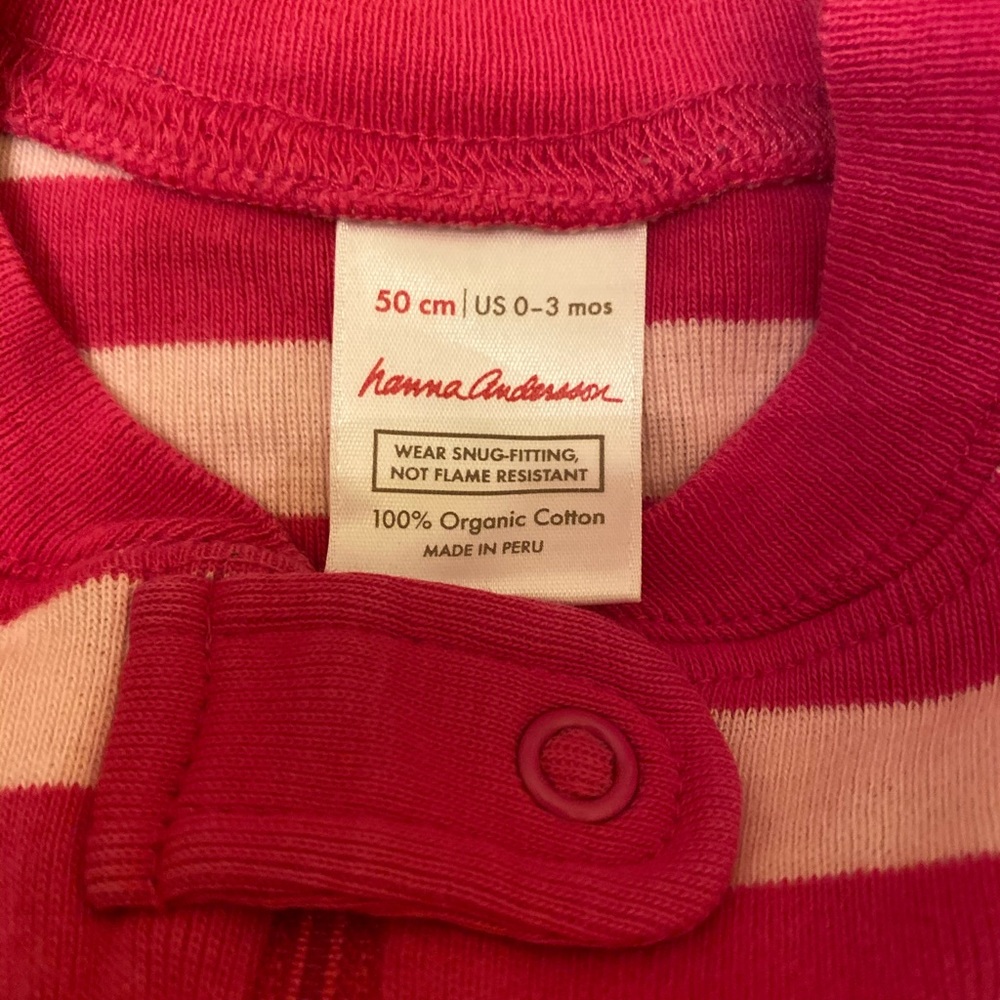 ❌SOLD❌ Hanna Andersson Zipper Baby Pajama Bundle Stripes - Picture 4 of 8